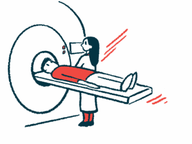 A technician prepares a patient for an imaging scan.