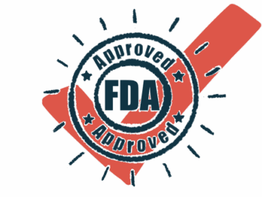 A checkmark overlays a shining seal marked 