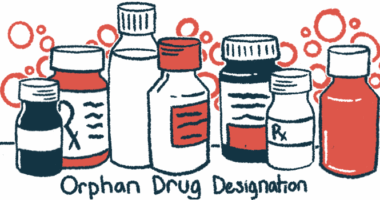 This illustration labeled Orphan Drug Designation features a group of prescription medication bottles.