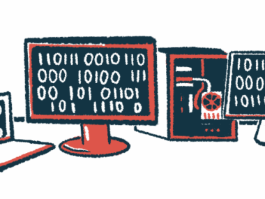 An illustration shows computers displaying 0s and 1s.